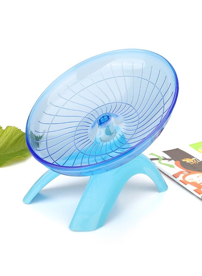 SHENIAFC Silent Running Wheel for Small Animals, 7 Inch Flying Saucer Design, Exercise Wheel for Hamsters, Guinea Pigs, Hedgehogs, Blue - Image 1